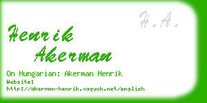 henrik akerman business card